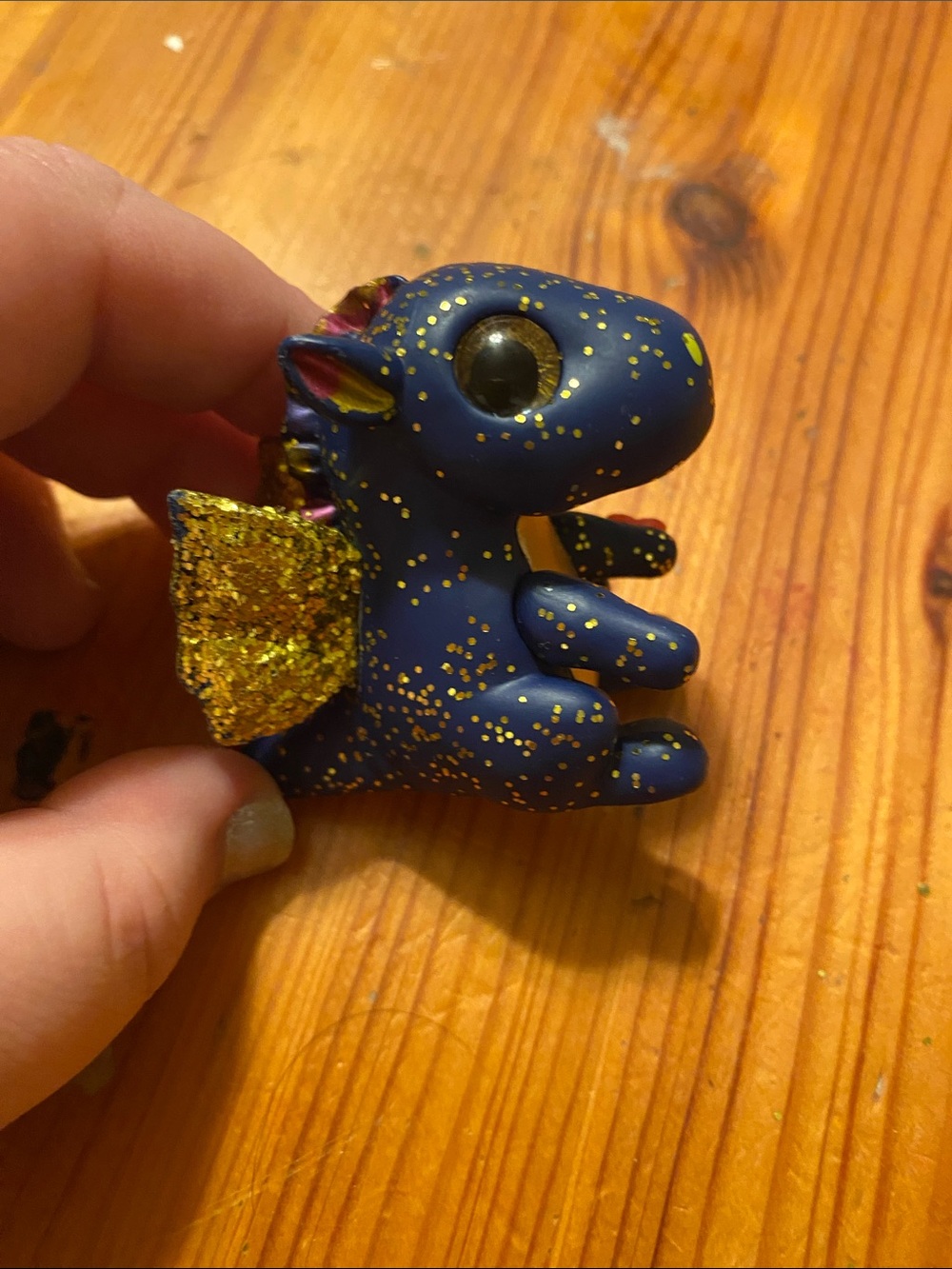 TY Sapphire Blue Dragon Figure